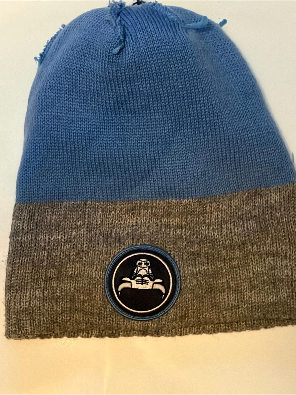 Chicago Bulls Light Blue and Gray Pom Beanie Mitchell & Ness, Carolina colors 23